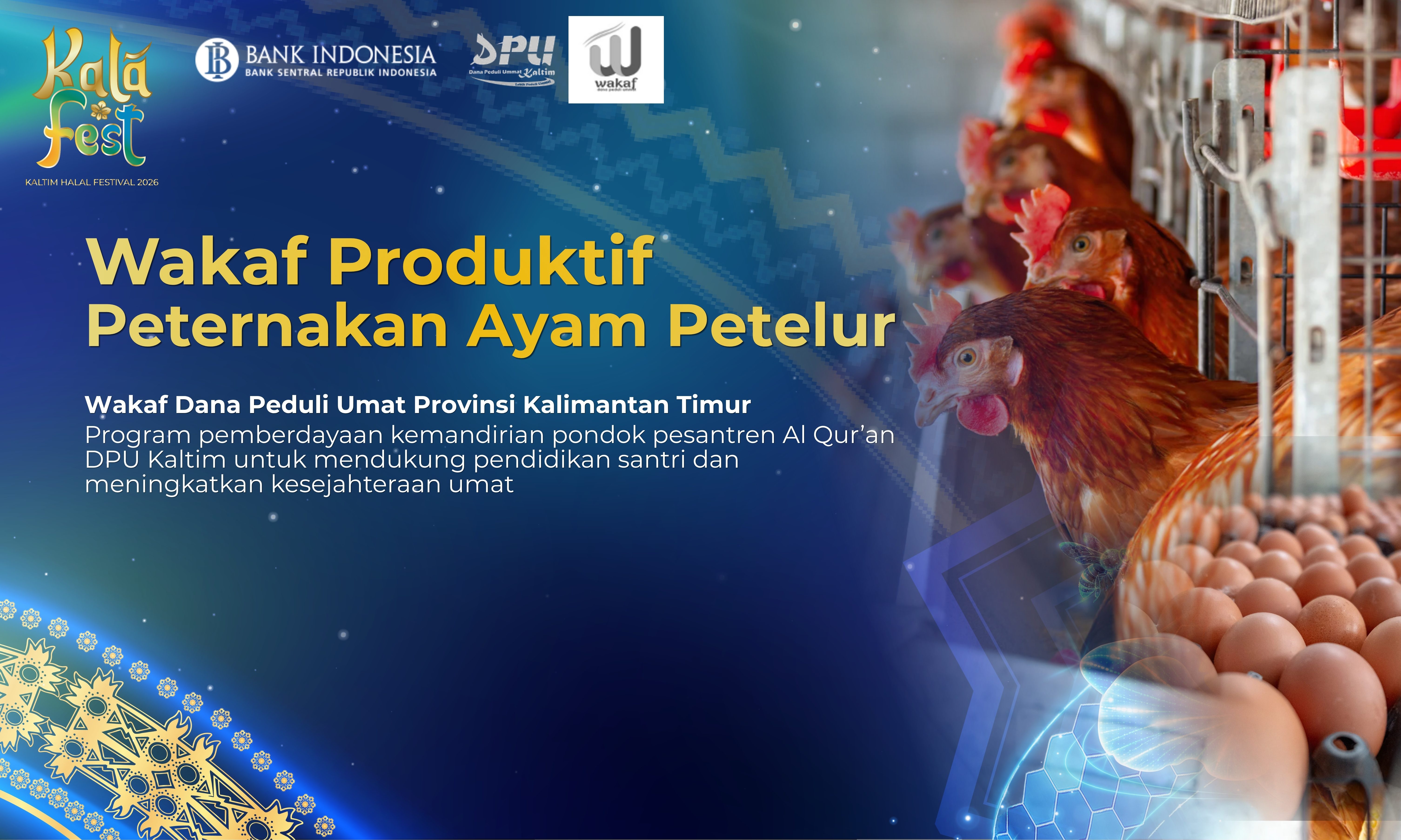Wakaf Produktif Peternakan Ayam Petelur di Pondok Pesantren Al Qur'an DPU Kaltim